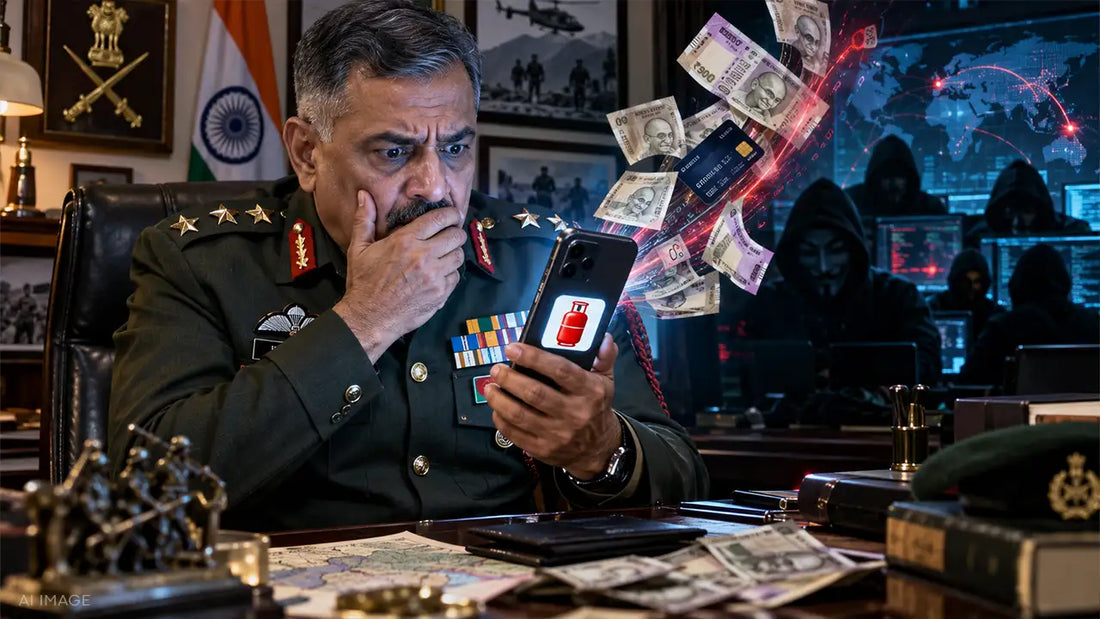 Retired Army Brigadier Bhup Singh Taunque Duped of ₹3.26 Lakh in Fake Gas-App Cyber Fraud in Chandigarh