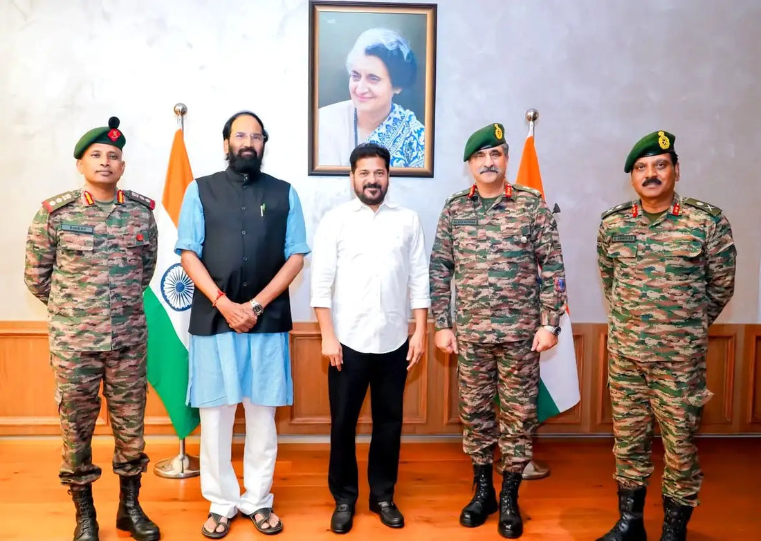 Revanth Reddy, Lt Gen Rajesh Pushkar Discuss Army Recruitment Training, Disaster Response in Telangana