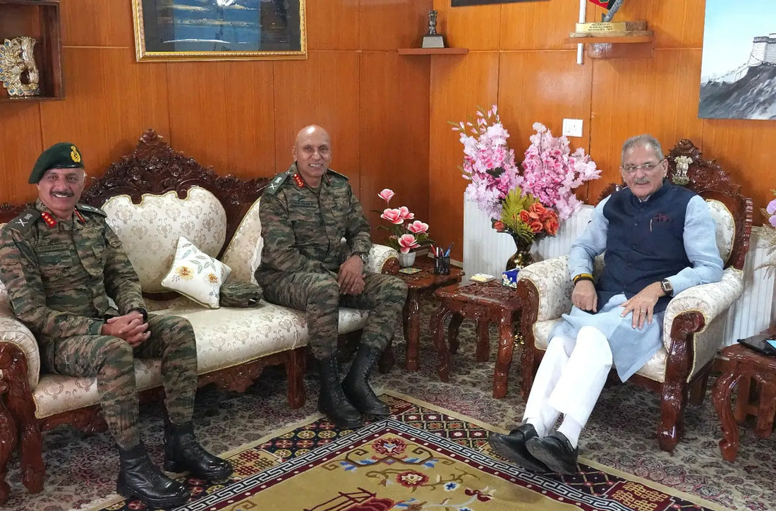 Lt Gen Pratik Sharma, Ladakh LG Assess Security Situation Following Leh Unrest