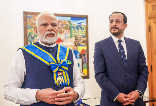 Indian Prime Minister Modi Receives Cyprus' Top Civilian Award on Landmark Visit
