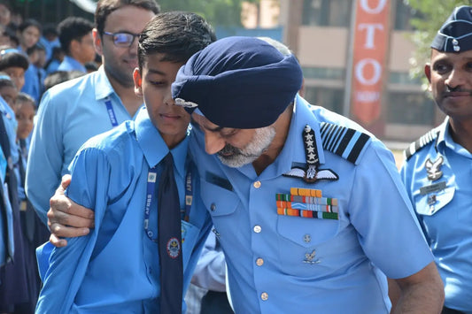 Air Chief Marshal A.P. Singh Visits Air Force Bal Bharti School, Inspires Students with Key Values