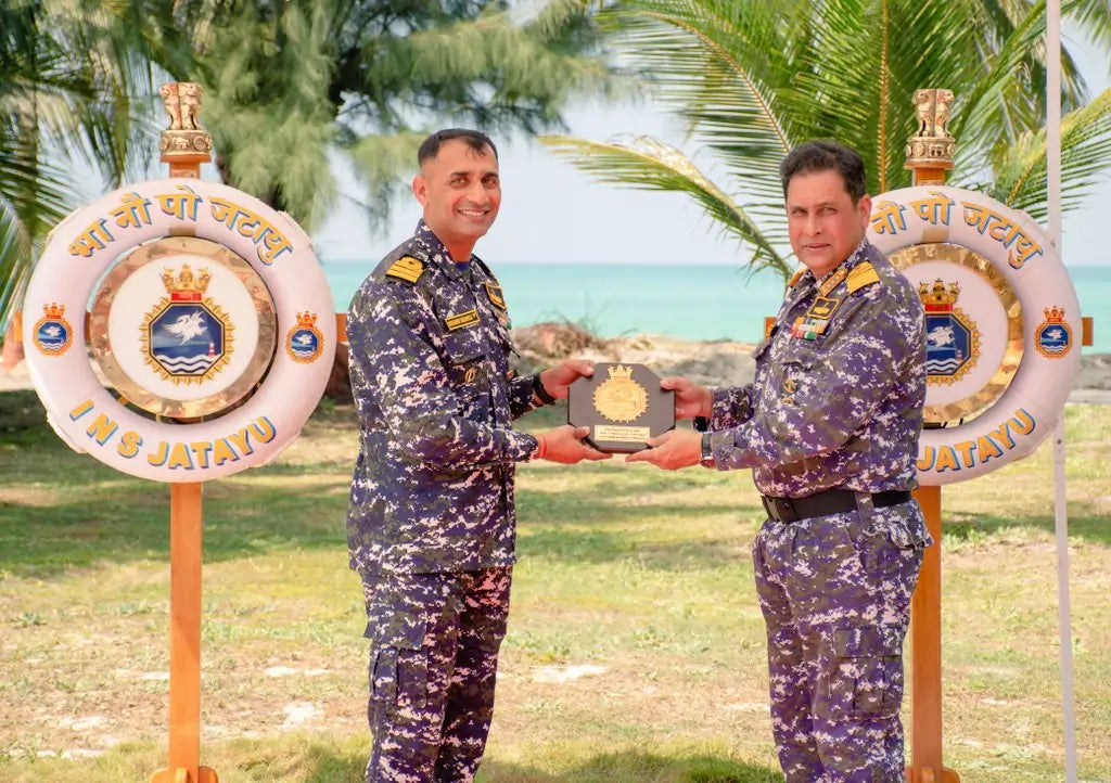 Vice Admiral Sameer Saxena Reviews Operational Readiness at INS Jatayu in Lakshadweep