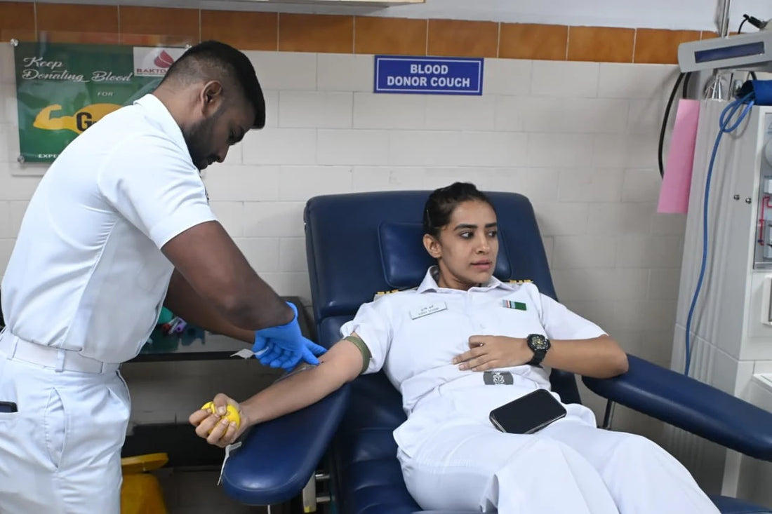 INS Angre Hosts Blood Donation Camp in Mumbai Ahead of 75th Anniversary, 50+ Personnel Donate Blood