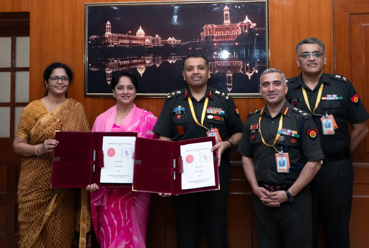 Indian Army Signs MoU with Jaipur School, Offers 50% Fee Concession for Soldiers' Wards