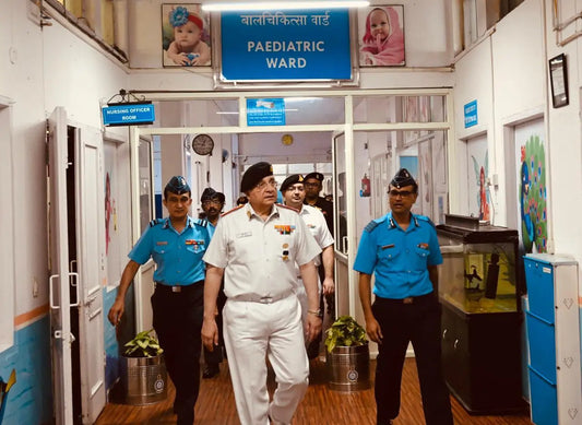 Surgeon Vice Admiral Vivek Hande Reviews Operations and Innovations at Command Hospital (Air Force) Bengaluru