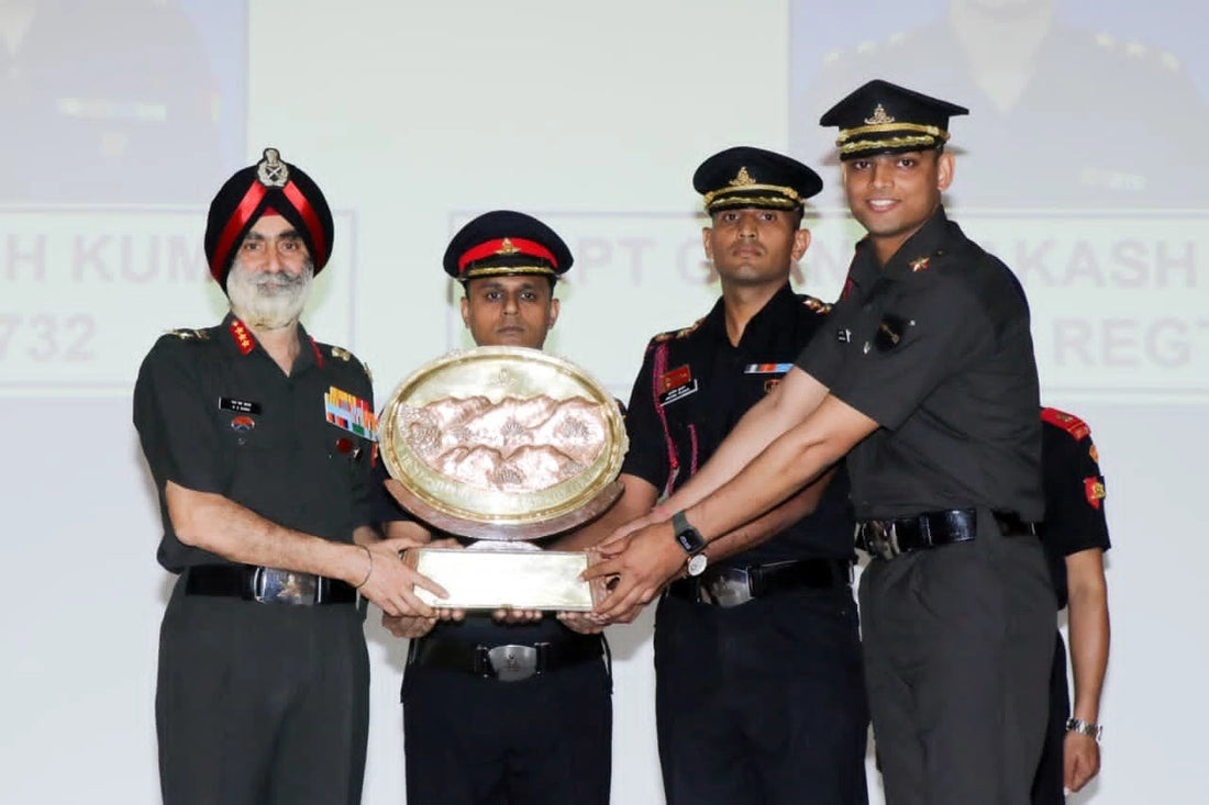 Capt Gyan Prakash Himanshu and Ashish Kumar Top Advanced Gunnery Course at School of Artillery Devlali