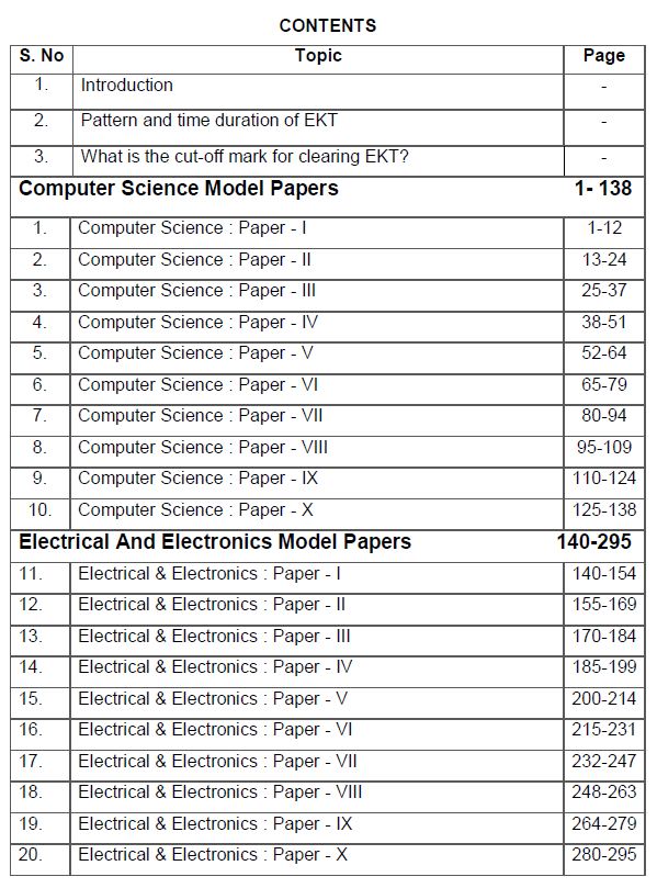 30 EKT Solved Model Papers eBook