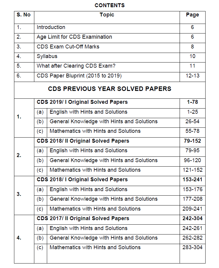 CDS Exam Solved Papers eBook