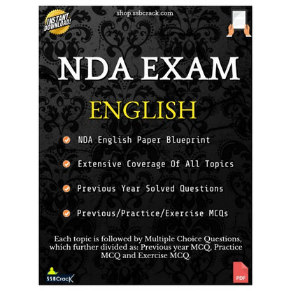 NDA Exam English eBook [1000+ Solved Questions]