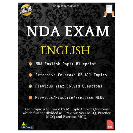 NDA Exam English eBook [1000+ Solved Questions]