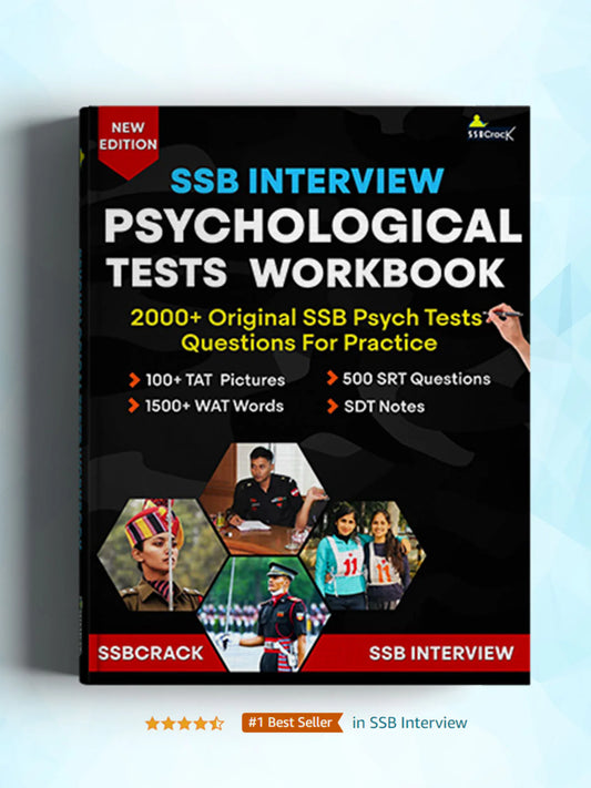 SSB Interview Psychological Tests Workbook : 2000+ Original TAT/WAT/SRT/SD Practice Questions