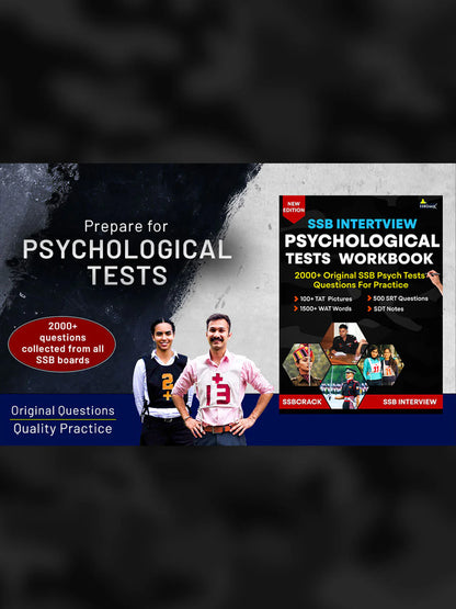 SSB Interview Psychological Tests Workbook : 2000+ Original TAT/WAT/SRT/SD Practice Questions