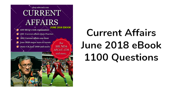 Current Affairs June 2018 eBook 1100 Questions