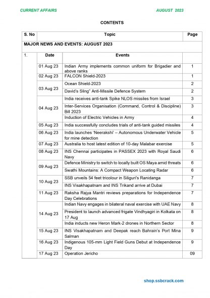 Defence CA Index Aug 2023 page 0001